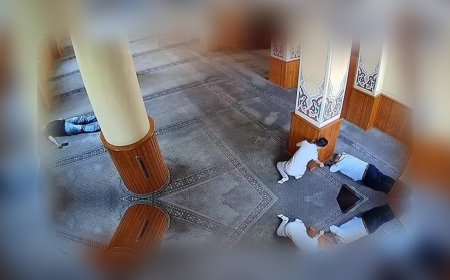 Sancaktepe'deki Cami Hırsızlığı Güvenlik Kamerasında