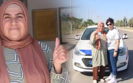 65 Yaşında Ehliyetini Aldı: Torunuyla Gitti, İlk O Geçti!