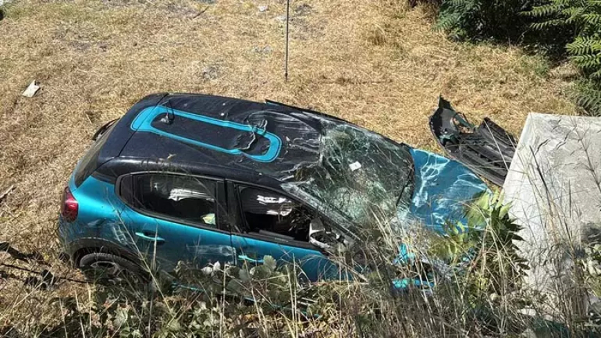 Sarıyer’de Otomobil Takla Atarak Fidanlığa Uçtu: Sürücü Mucizevi Şekilde Kurtuldu