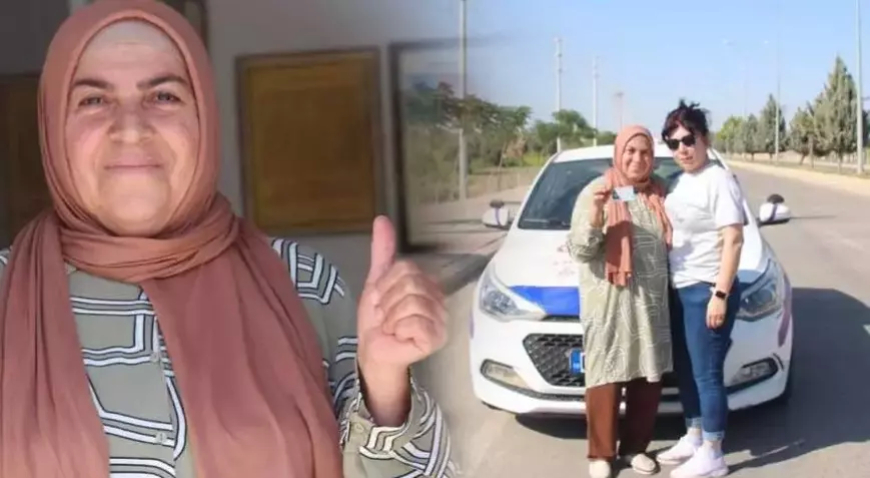 65 Yaşında Ehliyetini Aldı: Torunuyla Gitti, İlk O Geçti!