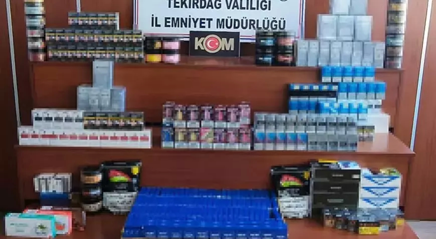 Tekirdağ’da Kaçak Sigara ve Nargile Tütünü Operasyonu: Binlerce Ürün Ele Geçirildi