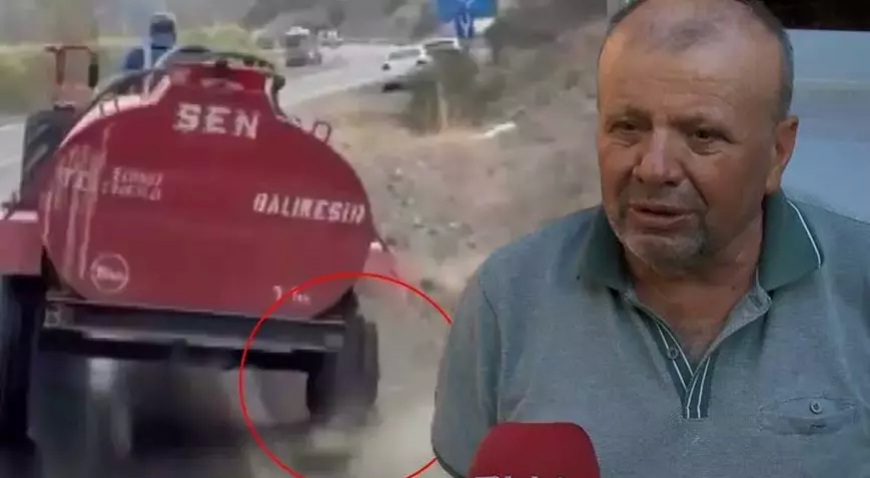 Lastiği Patlayan Tankerle Yangına Koşan Çiftçiye Su Tankeri Hediye Edildi