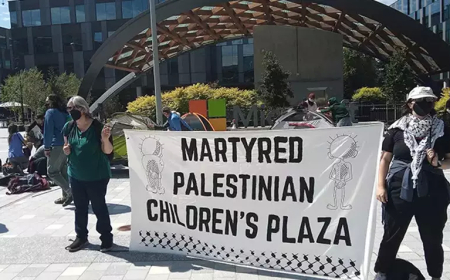 Microsoft Genel Merkezi Önünde Filistin Protestosu: “İsrail ile Anlaşmaları İptal Edin”