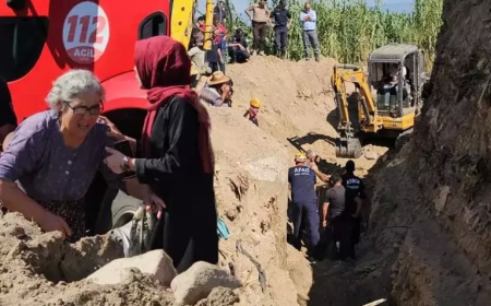 Aydın’da Bahçe Kazısında Göçük: Oğlu Toprak Altında Kaldı, Anne Feryat Etti