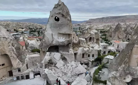 Göreme’de Bir Peribacası Kısmen Yıkıldı, AFAD ve Uzmanlar İnceleme Yapıyor