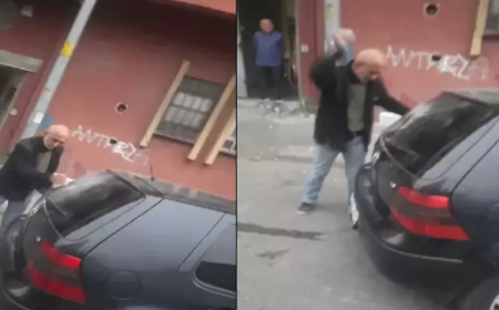 Gaziosmanpaşa’da Alkollü Esnaf Sokak Ortasında Otomobil Camlarını Taşla Kırdı