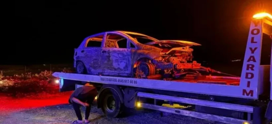 Çanakkale’de yanan otomobilde erkek cesedi bulundu