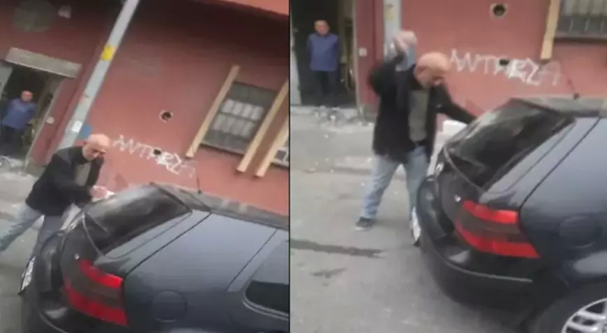 Gaziosmanpaşa’da Alkollü Esnaf Sokak Ortasında Otomobil Camlarını Taşla Kırdı