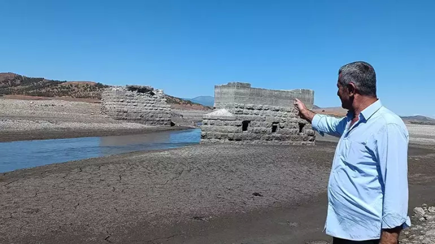 Tahtaköprü Barajı’nda kuraklık Osmanlı mirasını gün yüzüne çıkardı