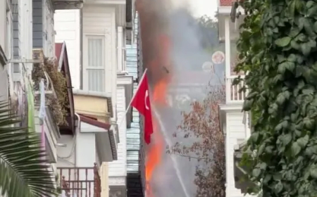 Beşiktaş Arnavutköy’de 3 Katlı Ahşap Binada Yangın
