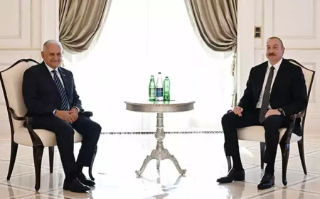 Azerbaycan Cumhurbaşkanı Aliyev, Binali Yıldırım’ı Kabul Etti