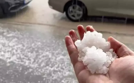 Adıyaman’da Fındık Büyüklüğünde Dolu Yağdı: İlçe Beyaza Büründü