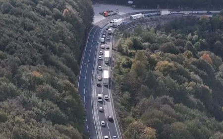 TEM Otoyolu İstanbul Yönü Tünel Çalışmaları Nedeniyle Kapandı