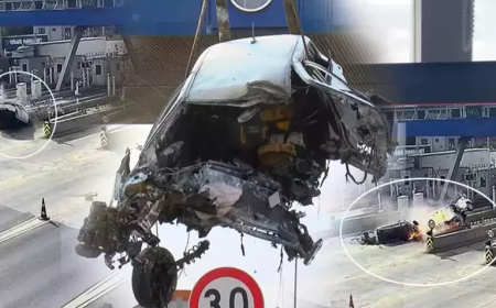 Arnavutköy’de Bariyere Çarpan Otomobil Alev Aldı: Sürücü Hayatını Kaybetti