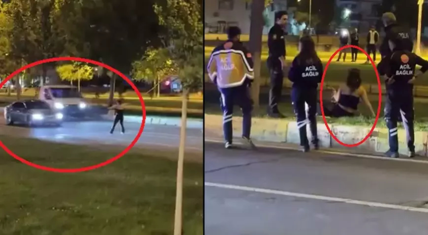 Diyarbakır’da Alkollü Kadın, Araçların Önüne Atlayıp Sürücülere Tekme Attı