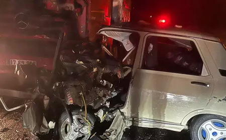 Kahramanmaraş’ta TIR ile Otomobil Kafa Kafaya Çarpıştı: 2 Ağır Yaralı