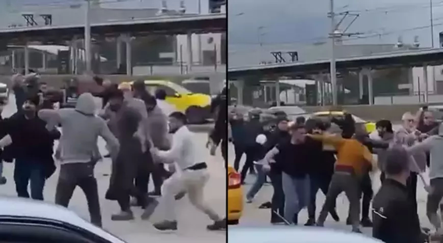 Bursa’da iki grup arasında sokak kavgası: Sopalı saldırı kamerada