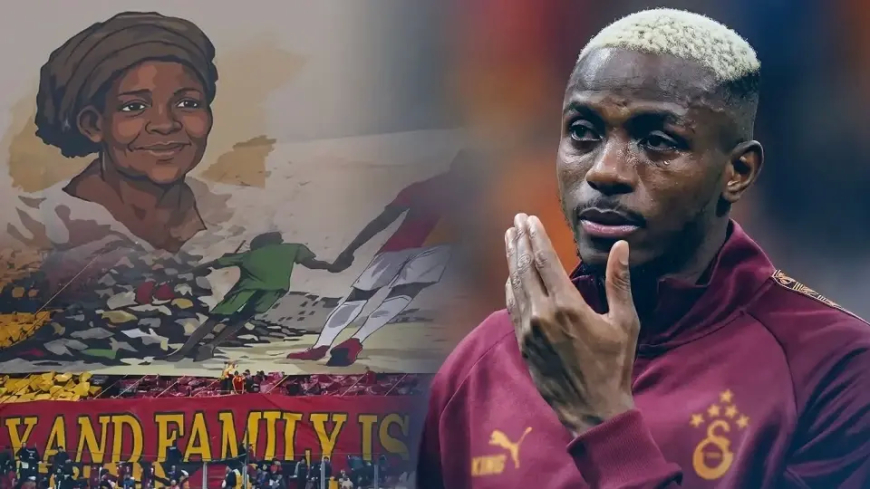 Osimhen gözyaşlarını tutamadı! Galatasaray taraftarının koreografisi yıldız golcüyü duygulandırdı