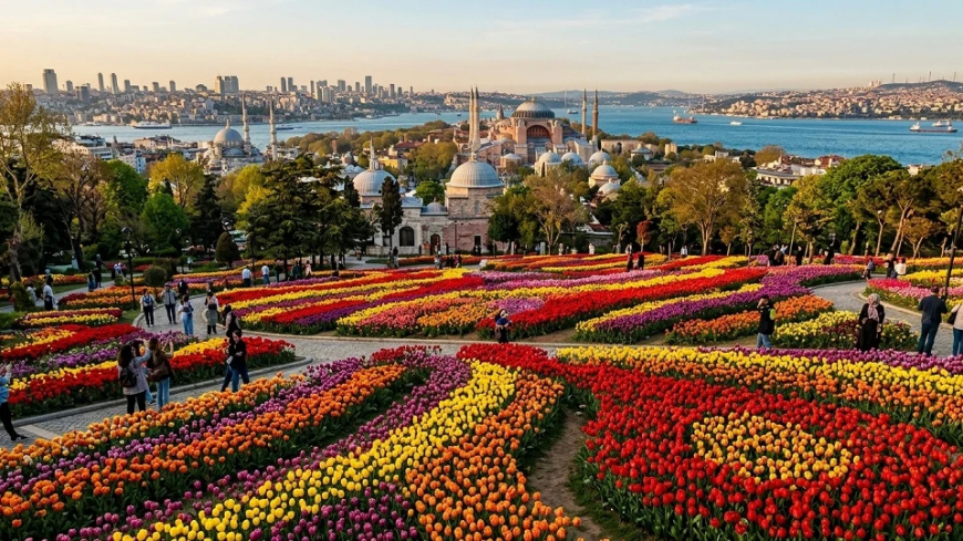İstanbul’da Lale Mevsimi: 3,5 Milyon Çiçekle Şehir Gökkuşağına Boyandı!