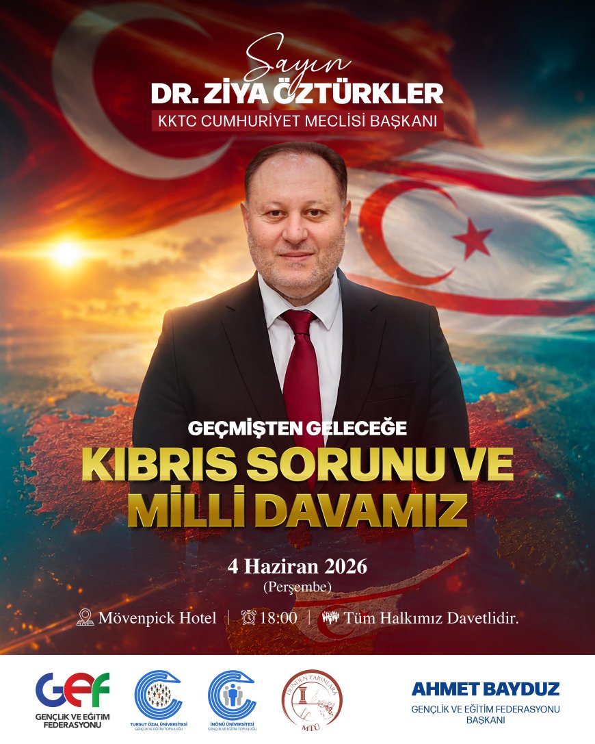 KKTC Cumhuriyet Meclisi Başkanı Dr. Ziya Öztürkler Sakarya’da Vatandaşlarla Buluşacak