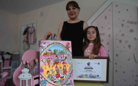 8 Yaşındaki Minik Ressam Asya'dan Dünya Birinciliği!