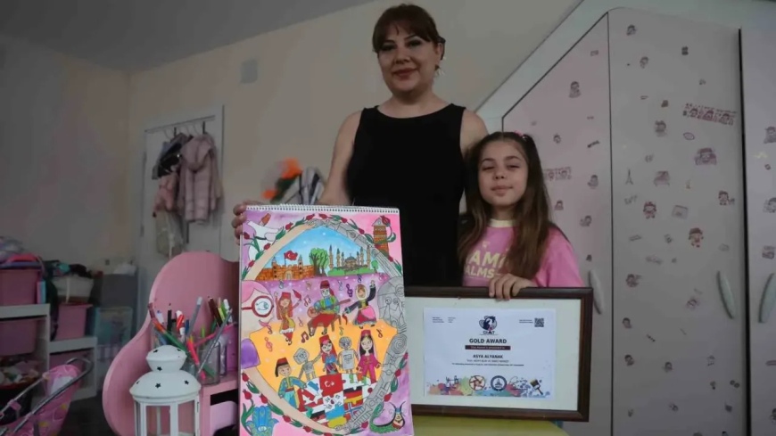 8 Yaşındaki Minik Ressam Asya'dan Dünya Birinciliği!