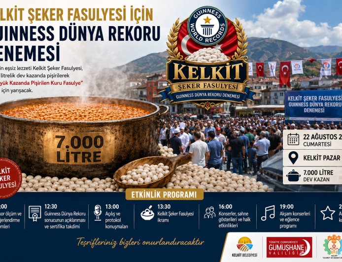 Kelkit Şeker Fasulyesi İçin Guinness Dünya Rekoru Denemesi