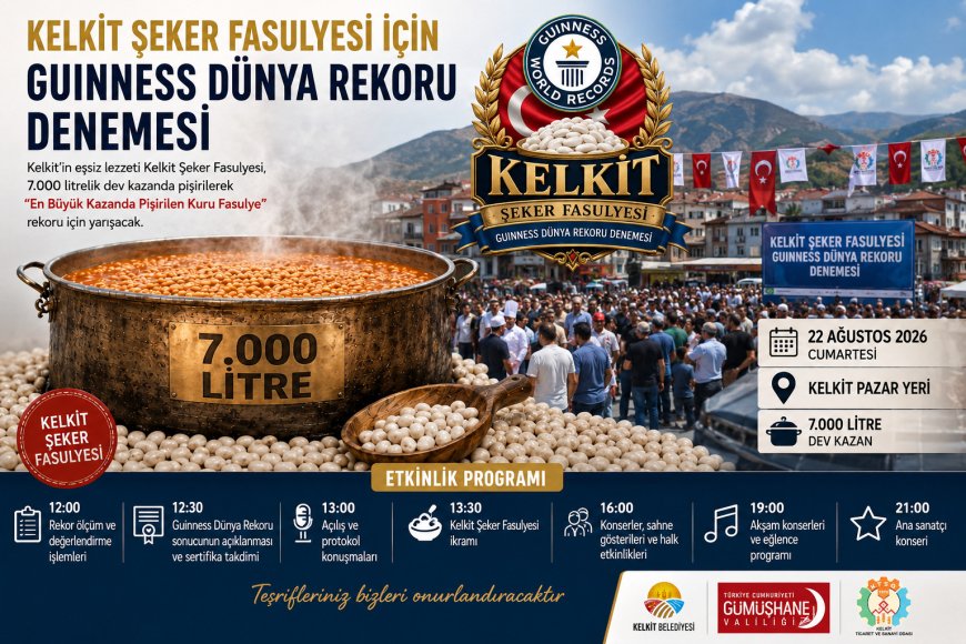 Kelkit Şeker Fasulyesi İçin Guinness Dünya Rekoru Denemesi